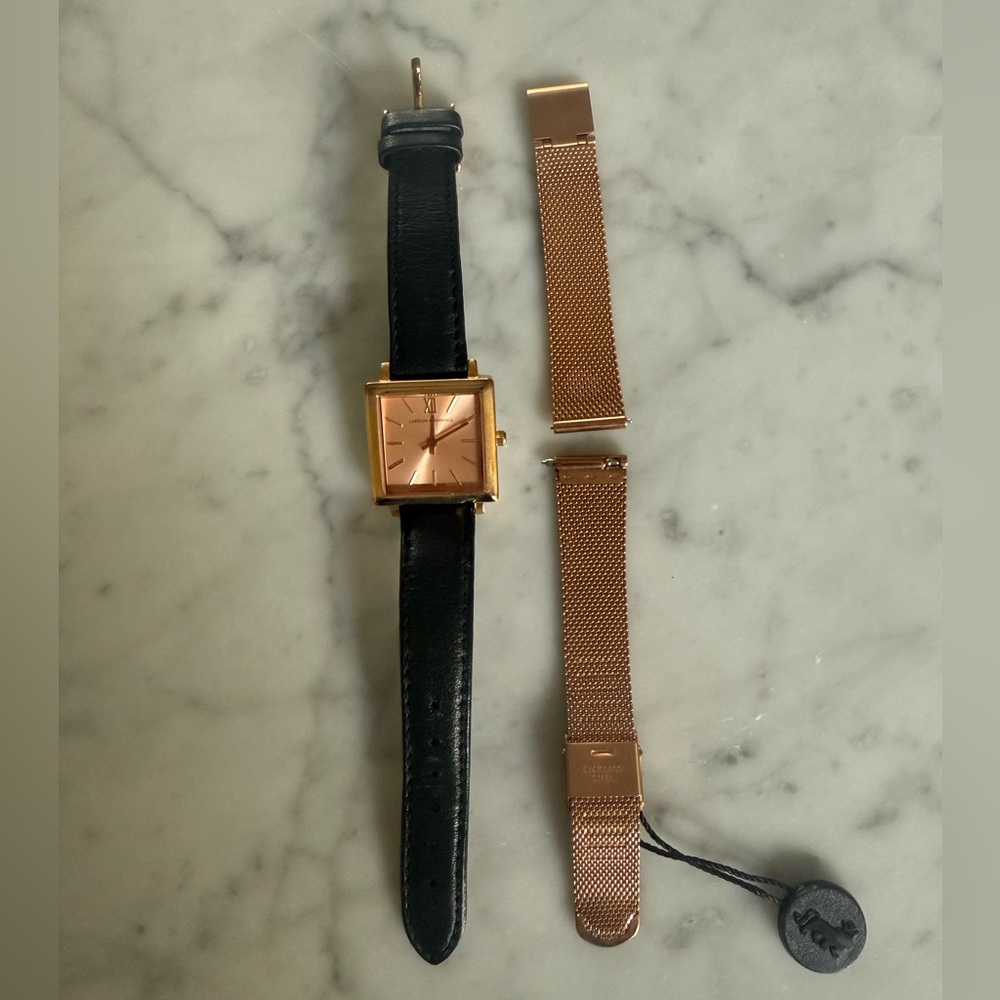 Larsson & Jennings rose gold tone stainless steel watch